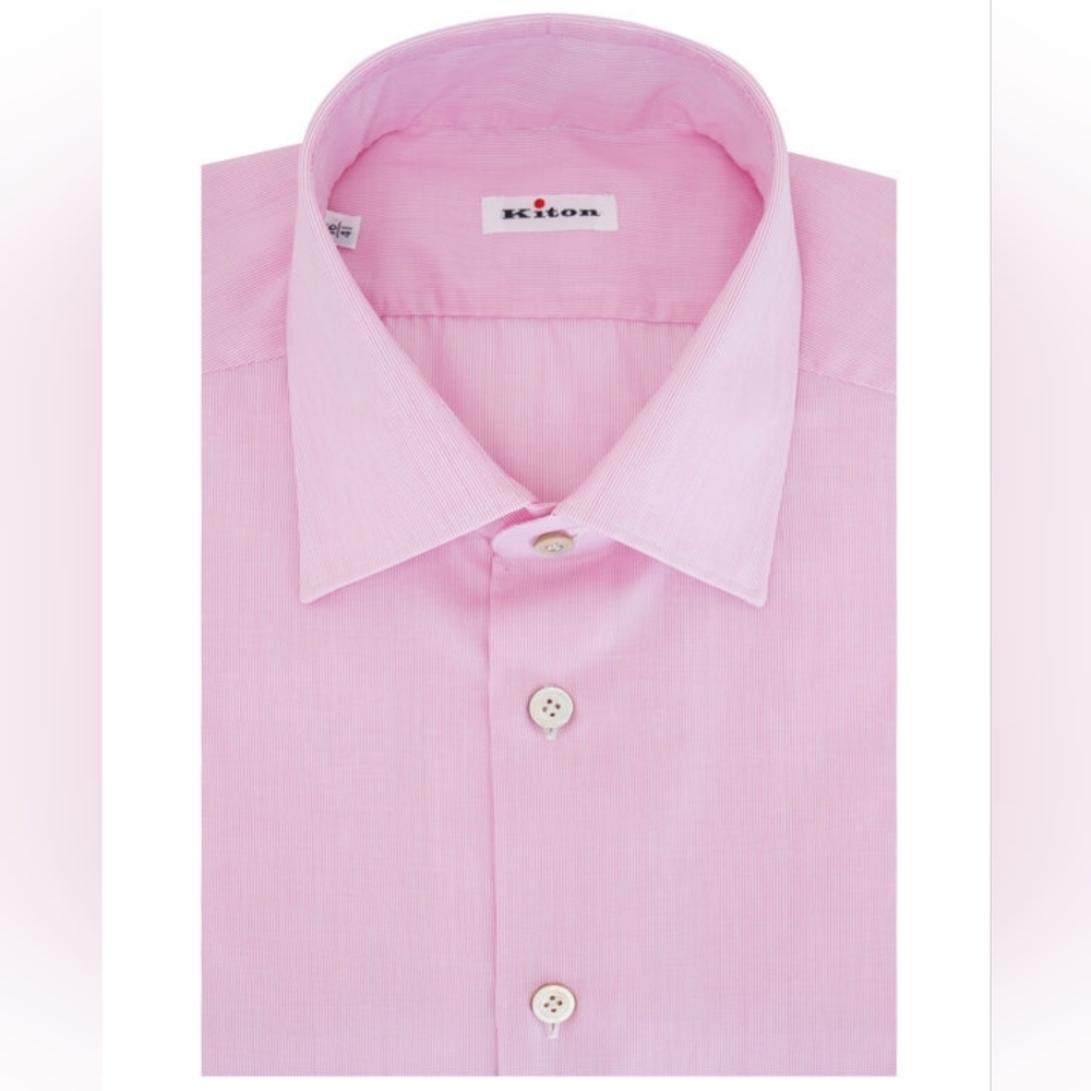 Kiton Plain Cotton Dress Shirt